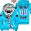 Zero Fox Given  -  Limited Edition  -  Fox Racing  -  Sky Blue - Fleece Zip Hoodie