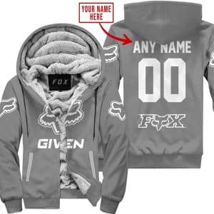 Zero Fox Given  -  Limited Edition  -  Fox Racing  -  Grey - Fleece Zip Hoodie