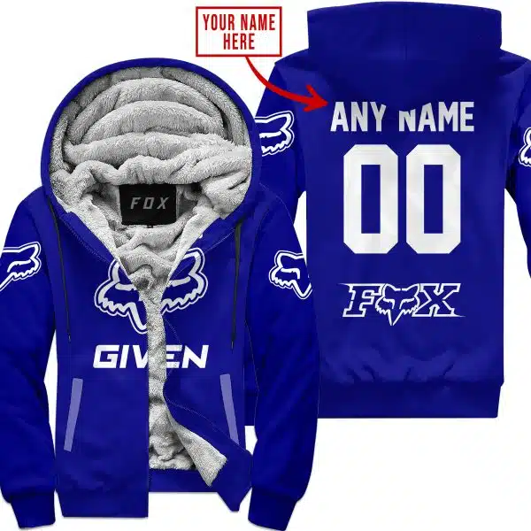 Zero Fox Given  -  Limited Edition  -  Fox Racing  -  Navy - Fleece Zip Hoodie