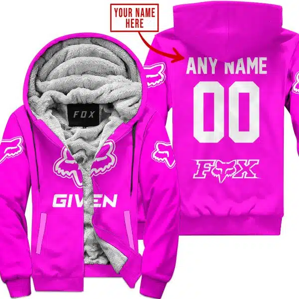 Zero Fox Given  -  Limited Edition  -  Fox Racing  -  Pink - Fleece Zip Hoodie