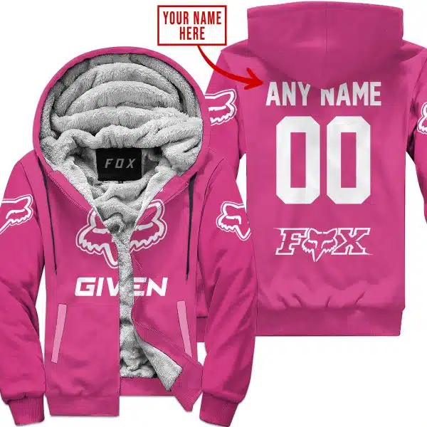 Zero Fox Given  -  Limited Edition  -  Fox Racing  -  Pink 1 - Fleece Zip Hoodie
