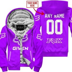 Zero Fox Given  -  Limited Edition  -  Fox Racing  -  Purple - Fleece Zip Hoodie