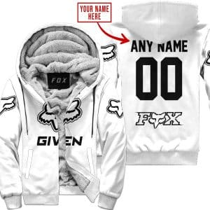 Zero Fox Given  -  Limited Edition  -  Fox Racing  -  White - Fleece Zip Hoodie