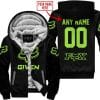 Zero Fox Given  -  Limited Edition  -  Fox Racing  -  Green 1 V1 - Fleece Zip Hoodie