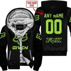 Zero Fox Given  -  Limited Edition  -  Fox Racing  -  Green V1 - Fleece Zip Hoodie