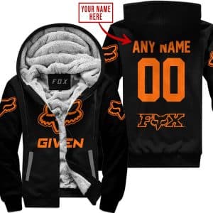 Zero Fox Given  -  Limited Edition  -  Fox Racing  -  Orange V1 - Fleece Zip Hoodie