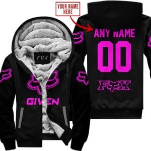 Zero Fox Given  -  Limited Edition  -  Fox Racing  -  Pink V1 - Fleece Zip Hoodie
