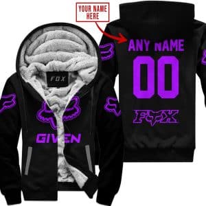 Zero Fox Given  -  Limited Edition  -  Fox Racing  -  Purple V1 - Fleece Zip Hoodie