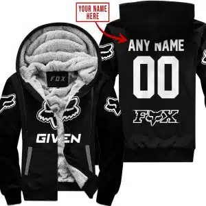 Zero Fox Given  -  Limited Edition  -  Fox Racing  -  White V1 - Fleece Zip Hoodie