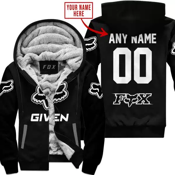Zero Fox Given  -  Limited Edition  -  Fox Racing  -  White V1 - Fleece Zip Hoodie