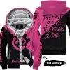 Too Fast To Live Too Young To Die - 3d All Over Printed - Husqvarna Pink 1 - Fleece Zip Hoodie