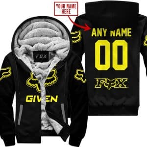 Zero Fox Given  -  Limited Edition  -  Fox Racing  -  Yellow V1 - Fleece Zip Hoodie