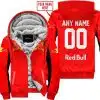 Custom Name Racing - Limited Edition - Redbull - Red V2 - Fleece Zip Hoodie
