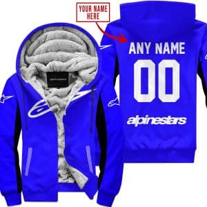 Custom Name Racing - Limited Edition - Alpinestars - Blue V2 - Fleece Zip Hoodie