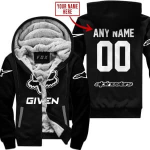 Zero Fox Given – Limited Edition – Alpinestars – Black V1 - Fleece Zip Hoodie