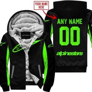 Custom Name Racing - Limited Edition - Alpinestars - Green - Fleece Zip Hoodie