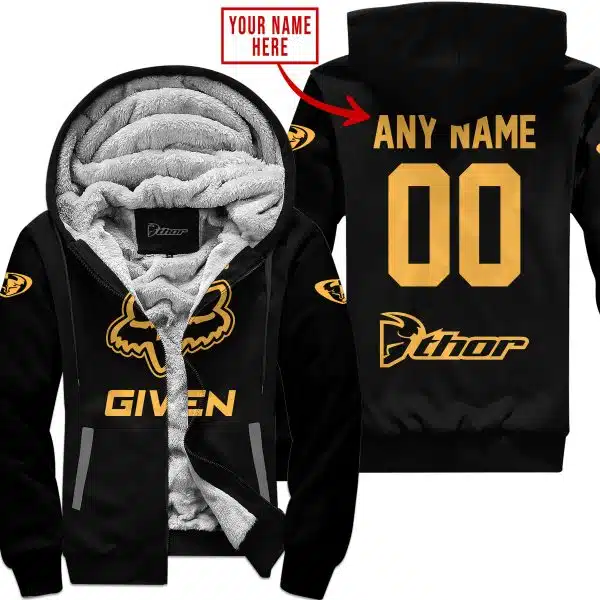Zero Fox Given – Limited Edition – Thor – Black V1 - Fleece Zip Hoodie