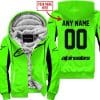 Custom Name Racing - Limited Edition - Alpinestars - Green V2 - Fleece Zip Hoodie