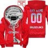 Zero Fox Given – Limited Edition – Suzuki – Red - Fleece Zip Hoodie