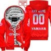 Zero Fox Given – Limited Edition – Yamaha – Black Red - Fleece Zip Hoodie