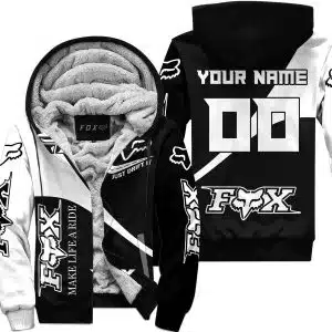 Make Life A Ride Just Send It – Fly Racing – White - Fleece Zip Hoodie