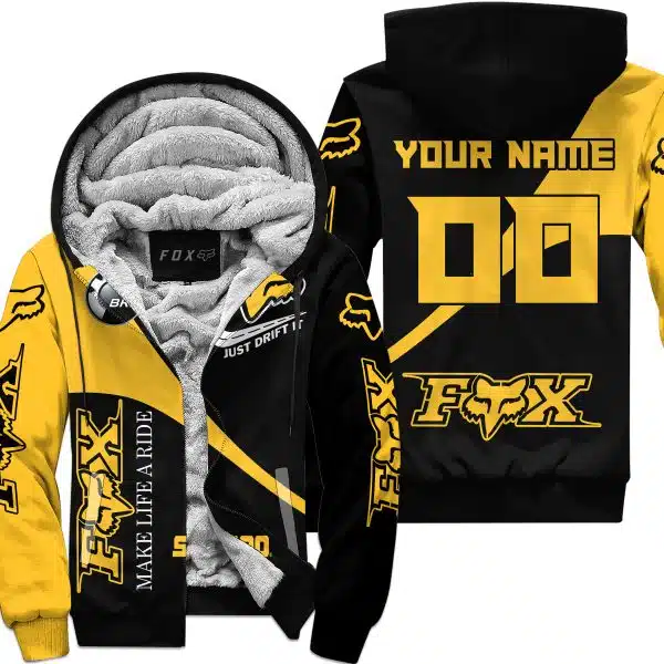 Make Life A Ride Just Send It – Sea Doo – Yellow - Fleece Zip Hoodie