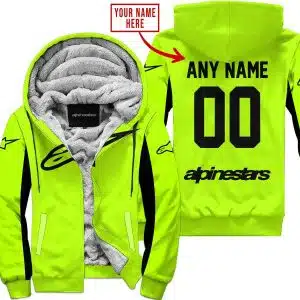 Custom Name Racing - Limited Edition - Alpinestars - Neon V2 - Fleece Zip Hoodie