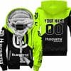 Premium Gift - Custom Name - Husqvarna - Neon - Fleece Zip Hoodie