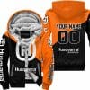 Premium Gift - Custom Name - Husqvarna - Orange - Fleece Zip Hoodie