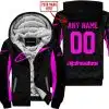 Custom Name Racing - Limited Edition - Alpinestars - Pink - Fleece Zip Hoodie