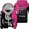 Premium Gift - Custom Name - Husqvarna - Pink 1 - Fleece Zip Hoodie