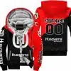 Premium Gift - Custom Name - Husqvarna - Red - Fleece Zip Hoodie