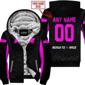 Custom Name Racing - Limited Edition - Ktm - Pink - Fleece Zip Hoodie