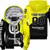 Premium Gift - Custom Name - Husqvarna - Yellow - Fleece Zip Hoodie