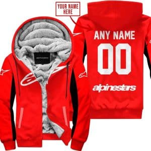 Custom Name Racing - Limited Edition - Alpinestars - Red V2 - Fleece Zip Hoodie