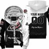 Premium Gift – Custom Name – Troy Lee Designs – White – Fleece Zip Hoodie