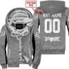Custom Name Racing - Limited Edition - Fox Racing V2 - Grey - Fleece Zip Hoodie