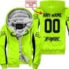 Custom Name Racing - Limited Edition - Fox Racing V2 - Neon - Fleece Zip Hoodie