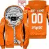 Custom Name Racing - Limited Edition - Fox Racing V2 - Orange - Fleece Zip Hoodie