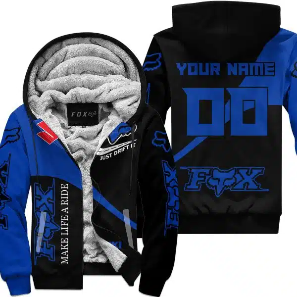 Make Life A Ride Just Send It – Suzuki V1 - Fleece Zip Hoodie