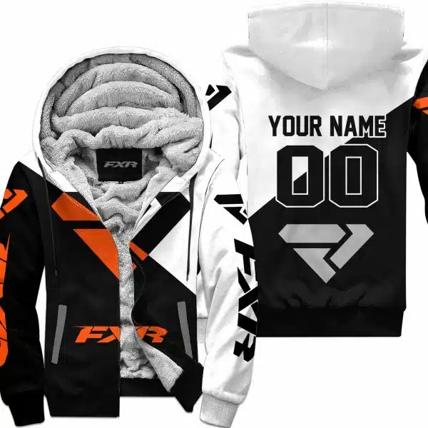 Premium Gift - Custom Name - Fxr - White - Fleece Zip Hoodie