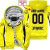 Custom Name Racing - Limited Edition - Fox Racing V2 - Yellow - Fleece Zip Hoodie
