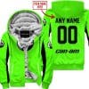 Custom Name Racing - Limited Edition - Can Am - Green 1 V2 - Fleece Zip Hoodie
