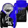 Premium Gift - Custom Name - Alpinestars - Blue - Fleece Zip Hoodie