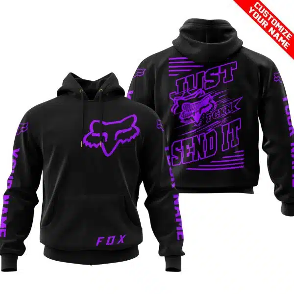 Premium Just Fckn Gonna Send It - Custom Name - Fox Racing - Purple Black - Image 2