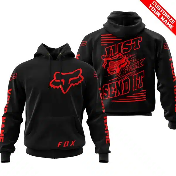 Premium Just Fckn Gonna Send It - Custom Name - Fox Racing - Red Black - Image 2