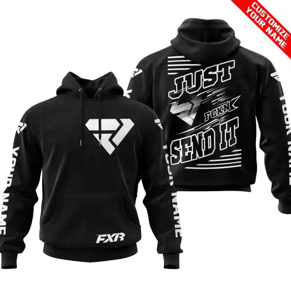 Premium Just Fckn Gonna Send It - Custom Name - Fxr Racing - White Black - Image 2
