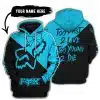Too Fast To Live Too Young To Die – 3d All Over Printed – Fox Racing Girl – Sky Blue