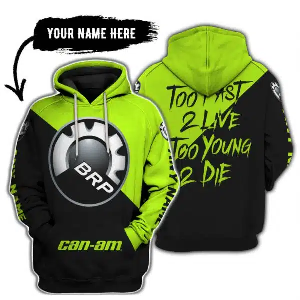 Too Fast To Live Too Young To Die - 3d All Over Printed - Can Am Neon