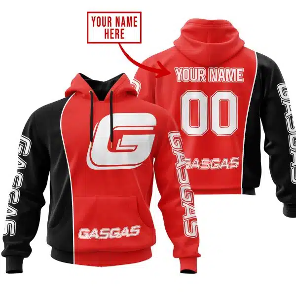 Limited Edition - Custom Name Motocrocss V2 - Gas Gas - Red